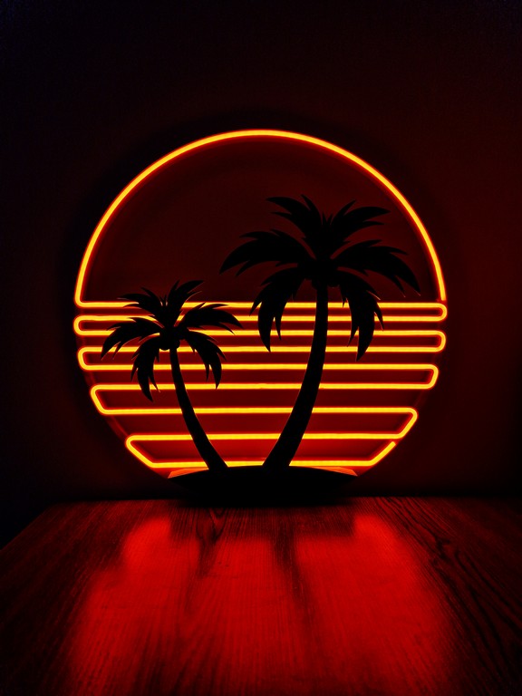 Palm Sunset neon