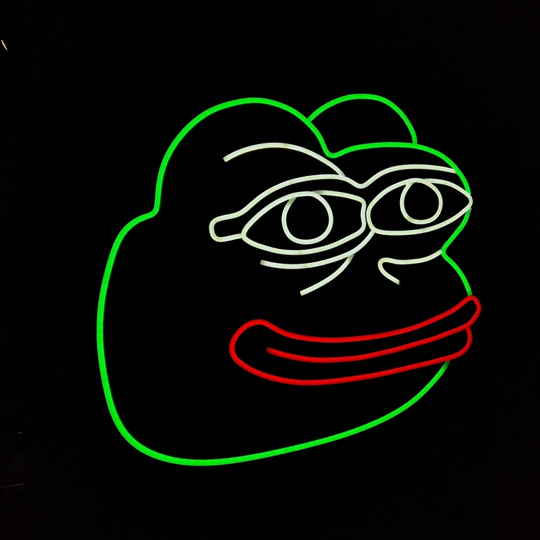 Żaba Pepe neon